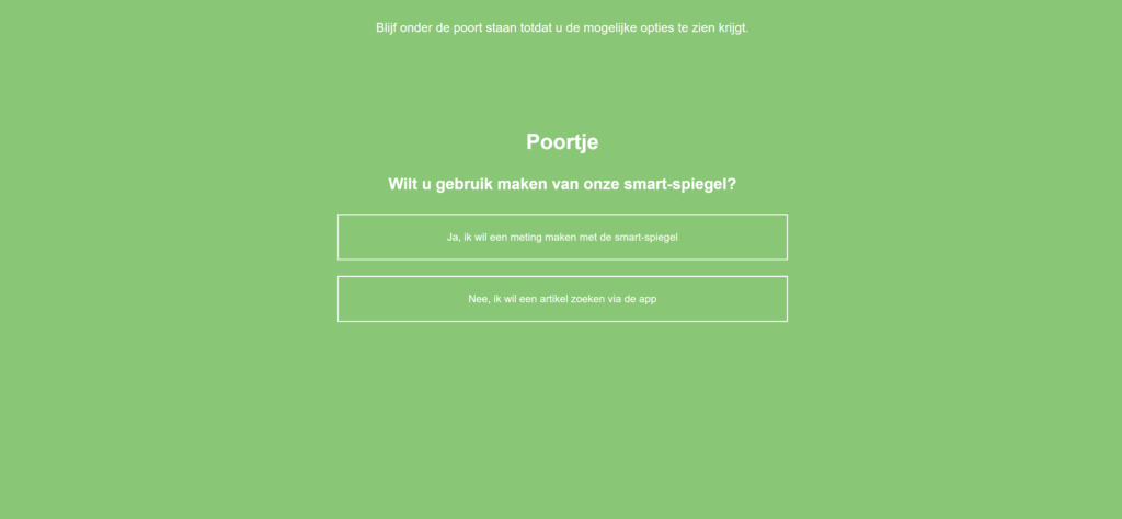 Display scherm van de poortjes in de SmartStore